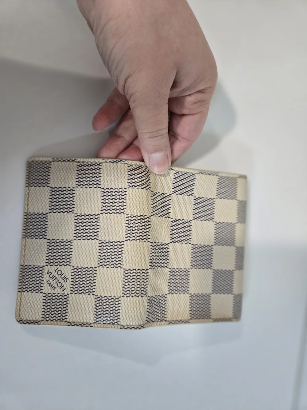 Louis Vuitton Damier Azur Compact Wallet - Cream/Blue
